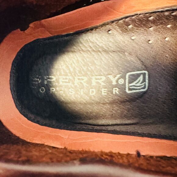 Sperry Shoes Mens 12 Brown Suede Boat Deck Loafers Slip On Casual Moccasins - Picture 10 of 11